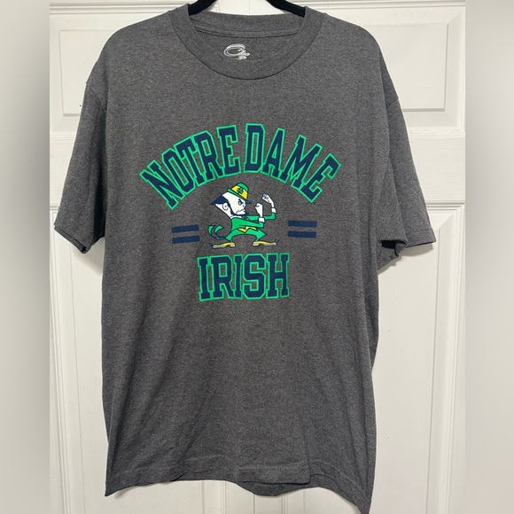 Notre Dame Fighting Irish Champion Stack T-Shirt - Gray Size Large - Picture 1 of 3